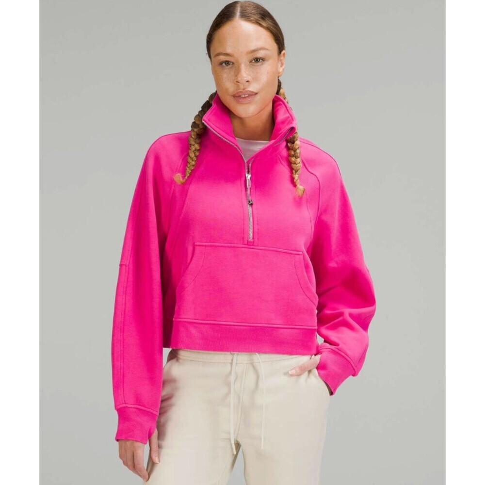 Lululemon Scuba Oversized Funnel Neck Half Zip Sonic Pink Size XS/S
